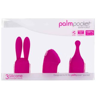 BMS - PalmPocket Extended – Silicone Massage Heads – For Use with PalmPower Pocket – Pink