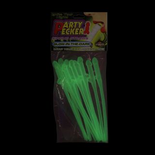 Hott Products - Party Pecker Straws  – Glow in the Dark