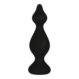 Cheeky Anal Sex Toys - Mini Beginner Silicone Butt Plug - 4" - Black