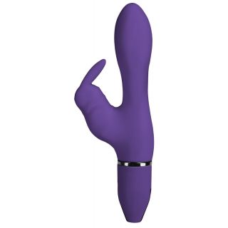 Crazy Performer 7" Waterproof Silicone Smooth Rabbit Vibrator - Purple