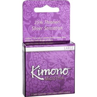 Kimono Large Micro Thin Condoms 3 Pack