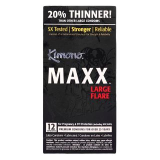 Kimono - Maxx Large Flare Condoms - 12 Pack