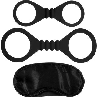 Kinx - Blindfold, Wrist & Ankle Cuffs - Black