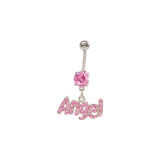 Navel Jewellery - Crystalized Ring - Angel - Pink