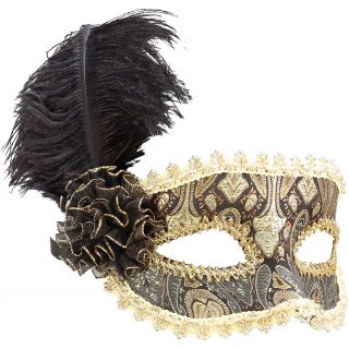 Secretly Yours Feather Mask - Gold