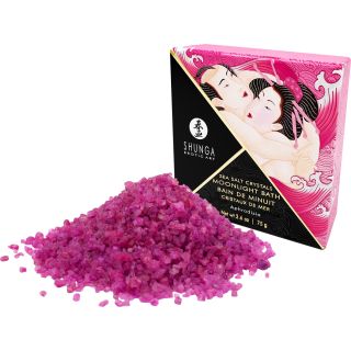 SHUNGA Erotic Art Sea Salt Crystals Moonlight Bath – Aphrodisia – Pink – 2.6 oz / 75 g