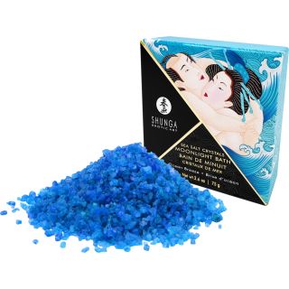 Shunga Erotic Art Sea Salt Crystals Moonlight Bath – Ocean Temptations – Blue – 2.6 oz / 75 g