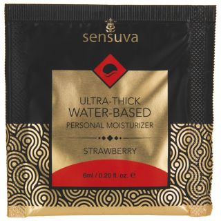 Sensuva – Ultra-Thick Water-Based Formula – Personal Moisturizer – Strawberry - 6ml/0.20 oz