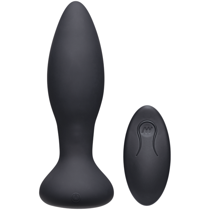 Doc Johnson A Play Rimmer Experienced Rechargeable Silicone Anal Plug with Remote Black