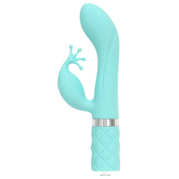 BMS Pillow Talk Kinky Dual Vibrator Rechargeable Teal