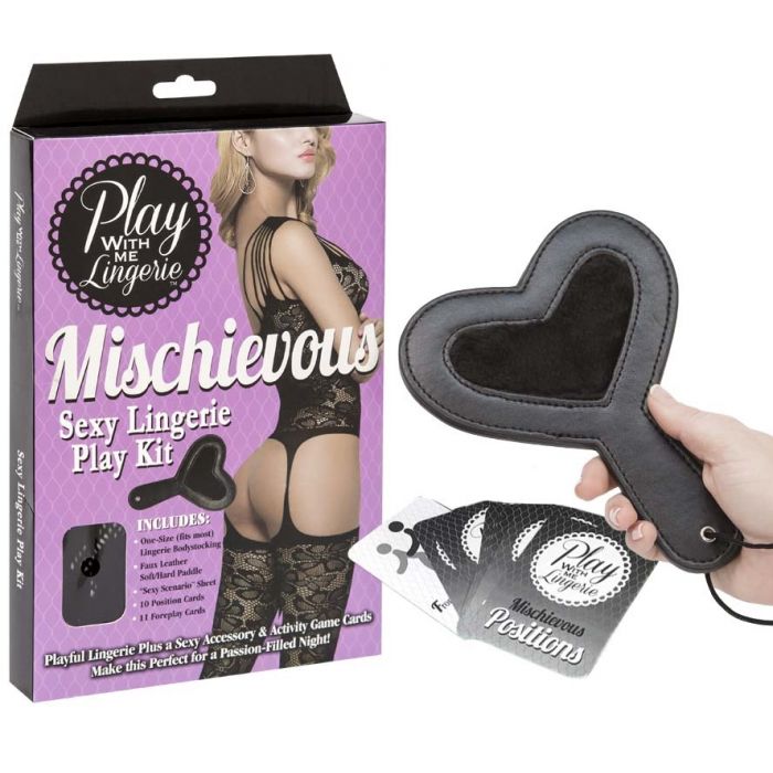 Mischievous Sexy Lingerie Play Kit Black OS